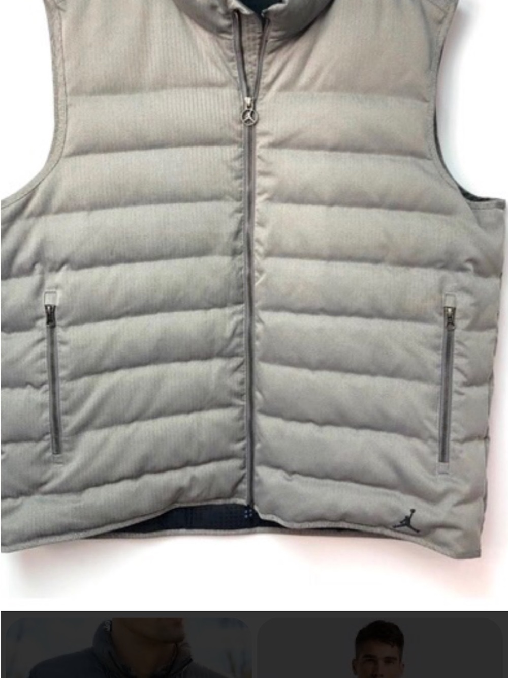 Nike Gray Quilted Puffer Vest